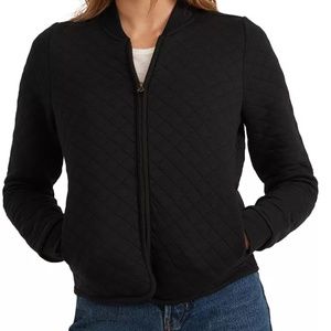 Marine Layer Quilted Bomber Black Jacket Size Small